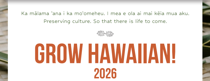 Grow Hawaiian Festival Volunteer